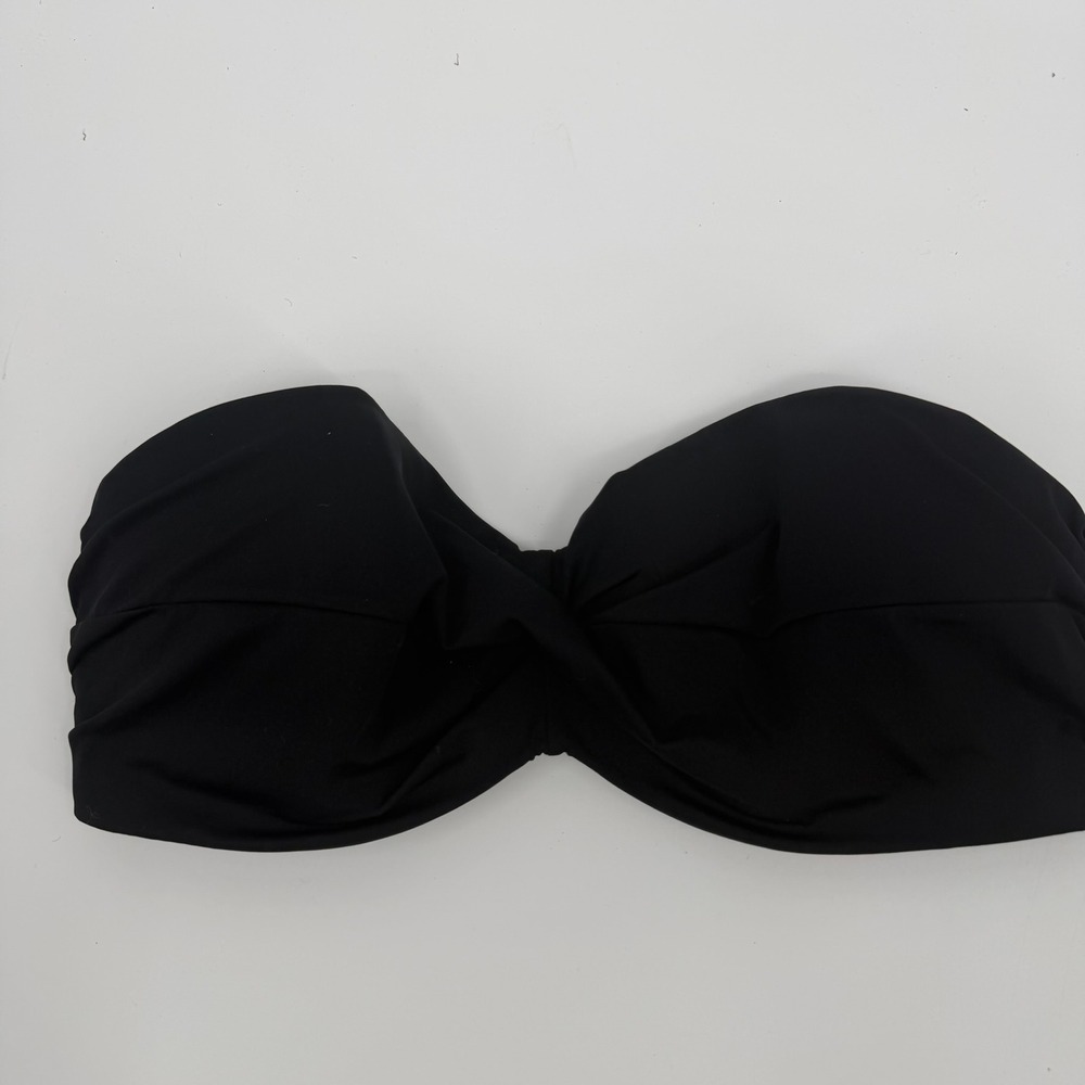 Victoria's Secret Swim Bikini Top The Knockout Bandeau Modern Womens 32DD Black